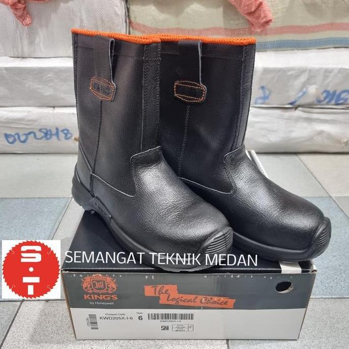 TERBARU - KWD205X SEPATU SAFETY BOOT POLOS HITAM KING'S HONEYWELL KWD 205 X