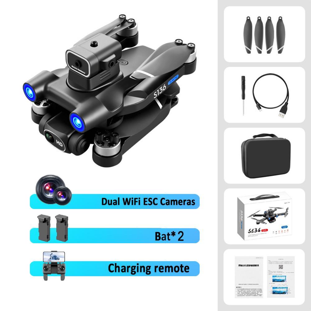 [Drone Gps Pertama]  Gps Professional Uav S136Plus Drone Upgraded Super Long Range 25 Minutes Dual B