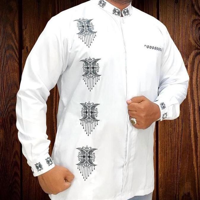 TERKINI Koko Bordir Asli Motif Aceh Katun Toyobo Fodu Super Premium - Muslim Dewasa Nyaman Baju Kurt