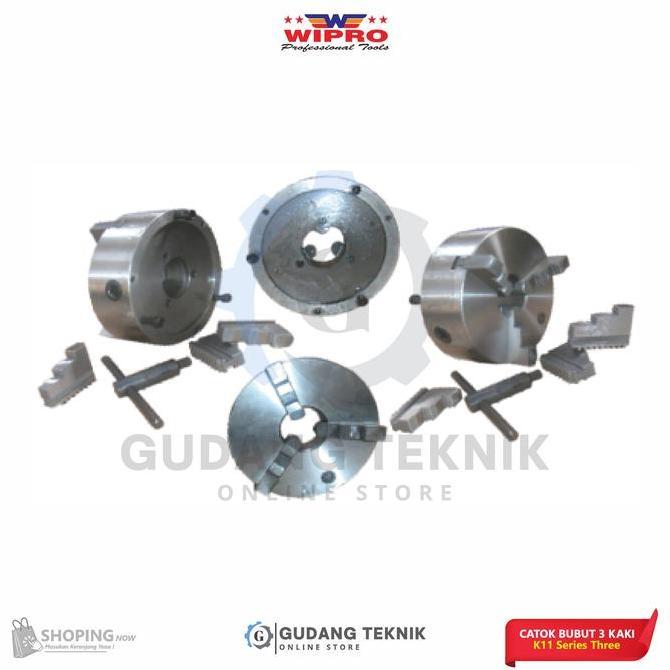 REZORHA Catok Bubut 3 Kaki WIPRO K11-80 / Chuck Kepala Mesin Bubut 3" WIPRO