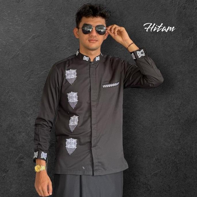 PALING LARIS Koko Bordir Aceh By IjaAtjeh - Kain Adem & Nyaman (Koko Saja) Baju Katun Muslim Pria De