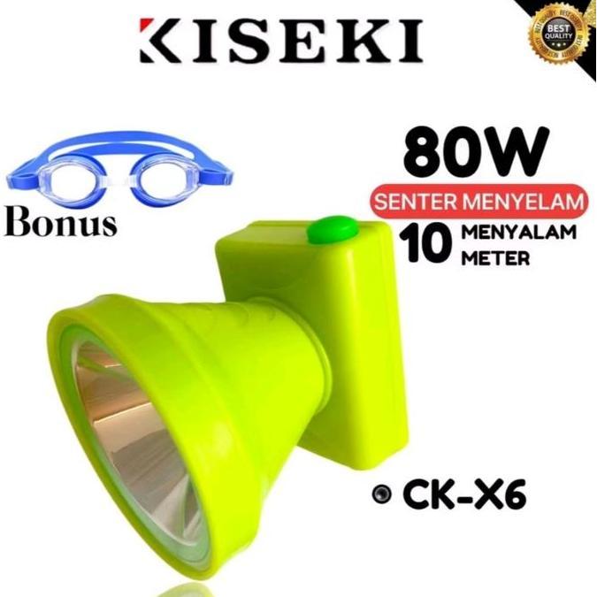 Sale Senter Kepala Kiseki Selam 80 Watt Ck X6 Cahaya Putih