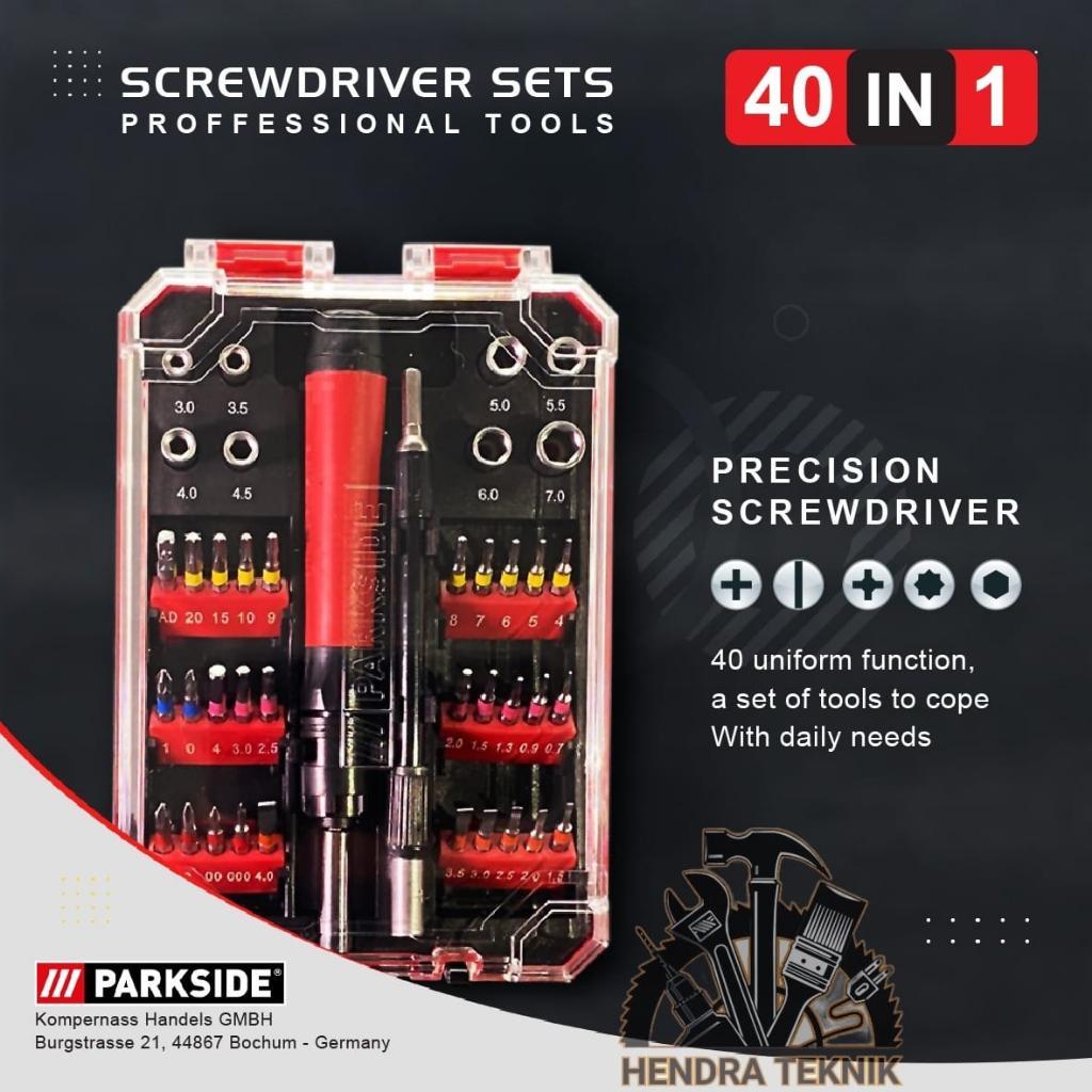Obeng Set 40 Pcs Germany Kunci Set Box Mika Chrome Vanadium Kunci Socket Set Obeng Hp Elektro Set Cr