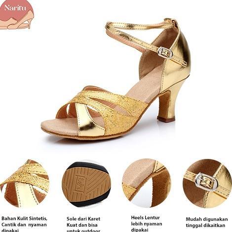 BESTPROMO NARITU WOMEN - LAUREL DANCE HEELS / LATIN DANCE / LINE DANCE SHOES