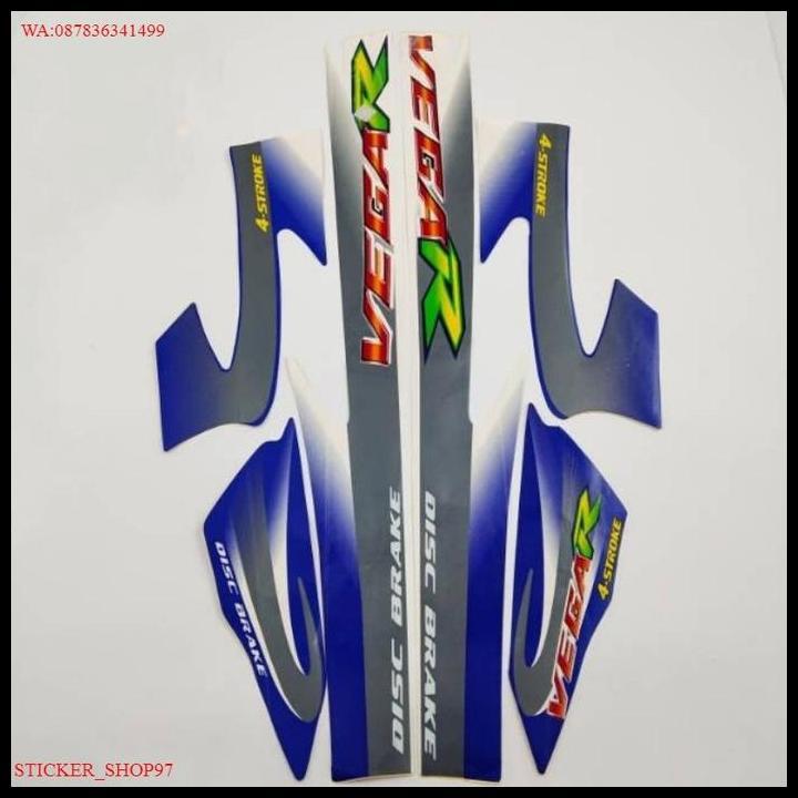 TERBARU (ORI) STRIPING STICKER LIS YAMAHA VEGA R LAMA 2002 2003 BIRU PUTIH 