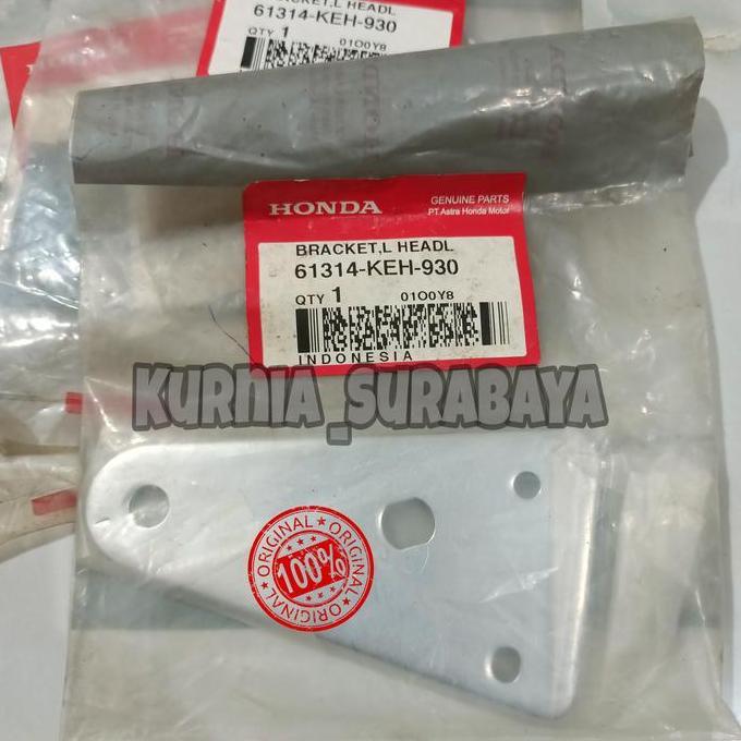 Promo Plat kupingan lampu depan KIRI honda megapro hiu 61314-KEH-930 Diskon