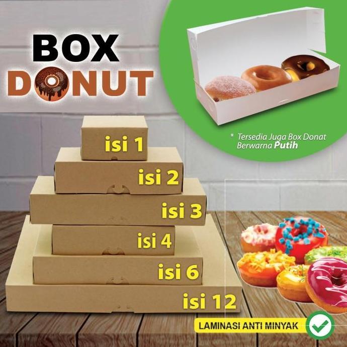 Dus Kotak Box Donat - PINK - Isi 1