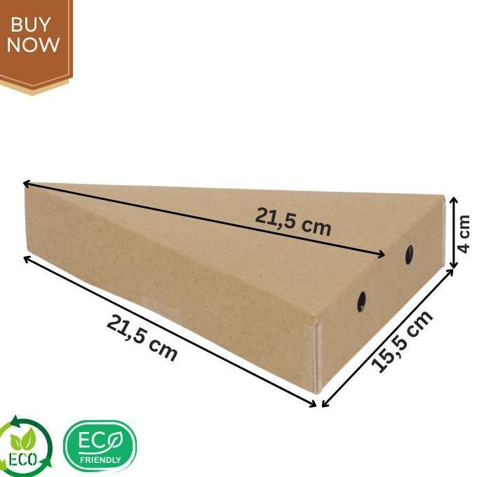 Dus Pizza Slice Segitiga, Kotak Kemasan Jajanan Crepes Laminasi