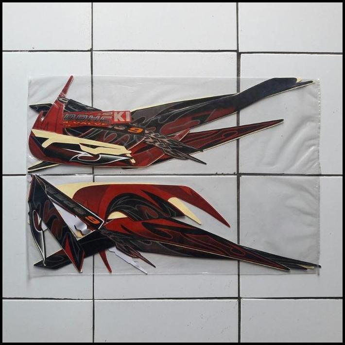 TERBARU (ORI) STRIPING BODY SUZUKI SATRIA F FU BARONG 150 2010 HITAM MERAH