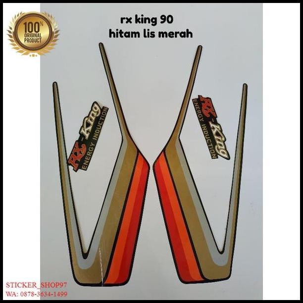 DISKON (ORI) STRIPING YAMAHA RX KING  1990 HITAM LIST MERAH KUALITAS ORIGINAL