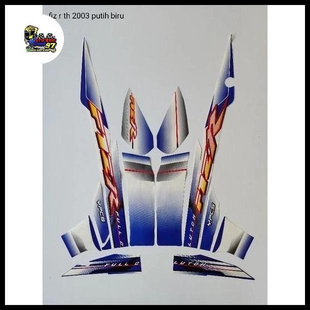 DISKON (ORI) STRIPING ORI YAMAHA FIZ R TH 2003 PUTIH BIRU KUALITAS ORIGINAL !!!!!!!