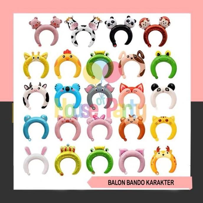 Balon bando karakter / balon bando anak karakter disney /balon bandana