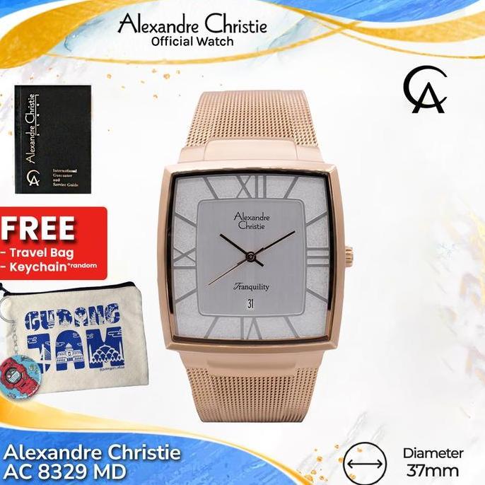 Alexandre Christie Pria AC 8329 MD AC 8329 AC8329MD White Rose Gold