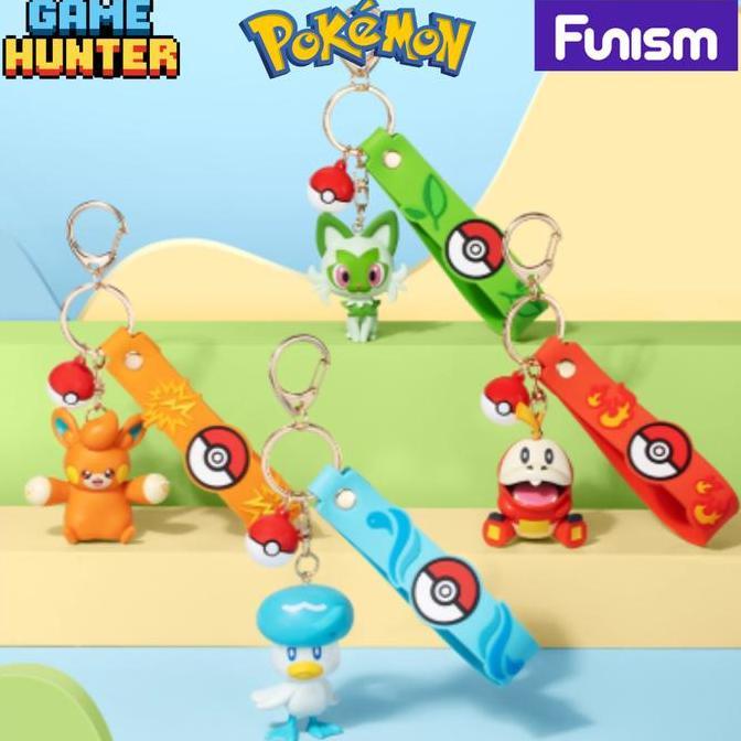 FUNISM Pokemon Keychain Original Licensed Sprigatito / Fuecoco / Quaxly / Pawmi (TERBAIK) (TERBARU) 