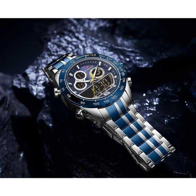 NAVIFORCE Jam Tangan Analog Pria NF-9188M - STAINLESS STEEL Strap