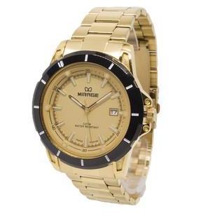 Mirage Watch - Jam Tangan Pria Original Tahan Air Garansi 1 Tahun Stainless Gold Mewah 8713M Tanggal