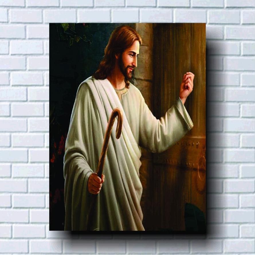 Wall Decor Rohani Kristen- Khatolik Yesus Mengetuk Pintu 30X40 CM