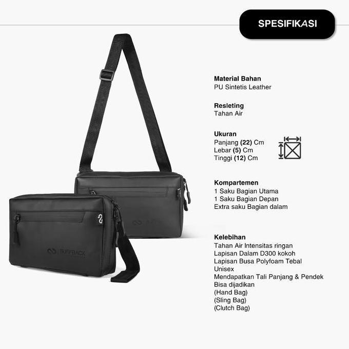 BUFFBACK - Handbag LAVA | Pouch | Tas Tangan | Clutch | Slingbag L-86
