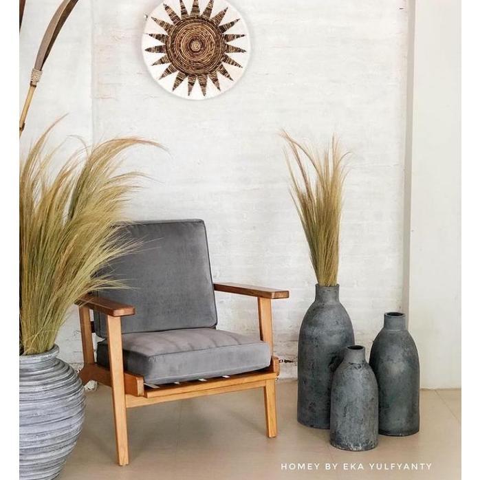 Vas Tanah Liat homEY - Terracotta Vase Bottle - Black Rustic