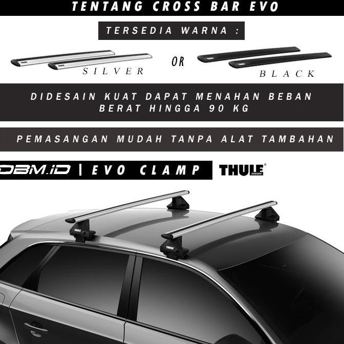 Promo THULE Cross Bar Evo + Footpack + Kit for Innova lama Reborn Ertiga Diskon