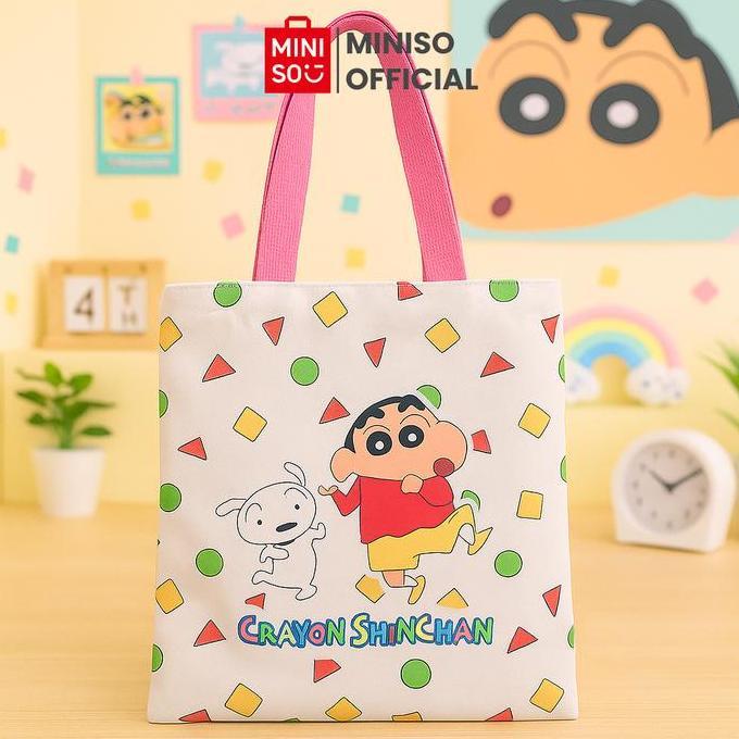 MINISO Crayon Shinchan Collection Shopping Bag Tas Belanja Tote Bag Shinchan