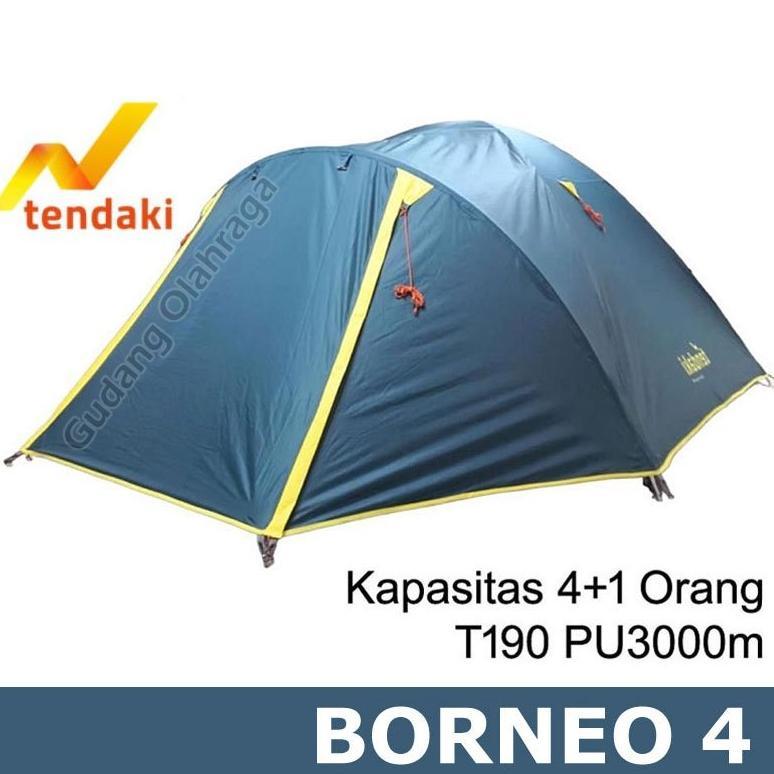 Tenda Tendaki Mis BORNEO 4 / Tenda Camping Dome 4 Orang Double Layer