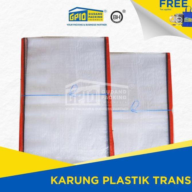(Gosend/Grab) Karung Plastik Transparan Ukuran Beras 50Kg 56X90 Kualitas Terbaik Harga Termurah