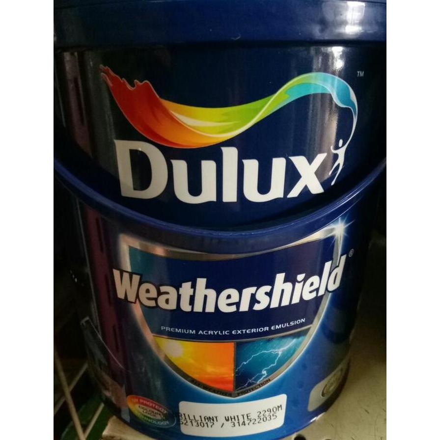 Terjangkau Cat Dulux Weathershield 20 Liter 1 Pail Brilliant White
