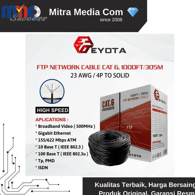 Eyota Kabel Lan Ftp Cat 6 Hitam Kabel Lan Ftp Out Door Cat 6 Eyota