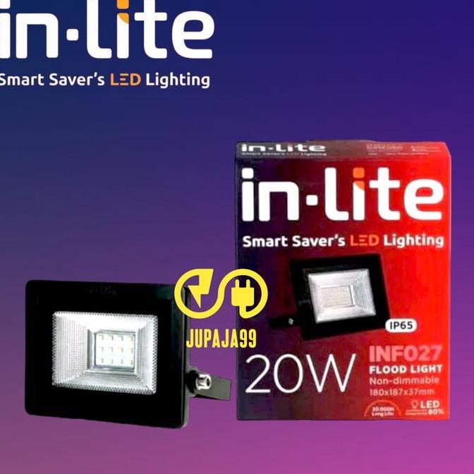 LAMPU SOROT LED INLITE 20W 20 WATT INF027 FLOODLIGHT