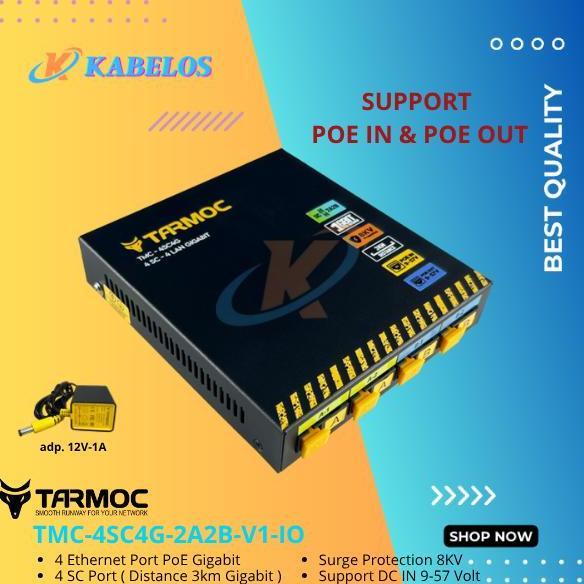 Tarmoc TMC-4SC4G-2A2B-V1-IO | Media Converter 4 FO 4 LAN / 4FO 4LAN 4SC 4LAN 4 SC 4 LAN Gigabit POE 
