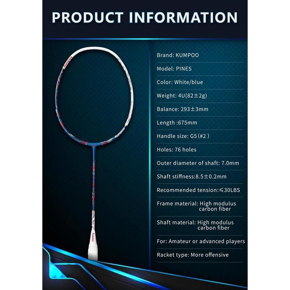 TERBARU - RAKET BADMINTON KUMPOO PINES ORIGINAL KUMPOO PINES JAPAN
