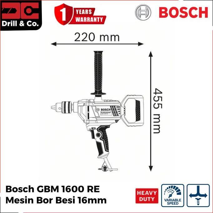 Diskon Bosch Gbm 1600 Re Mesin Bor Besi 16Mm / Mesin Bor