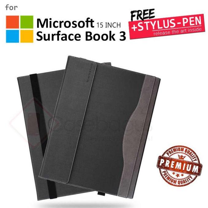 NEW Microsoft Surface Book 3 15 Inch - Wave Elegant Leather Flip Case
