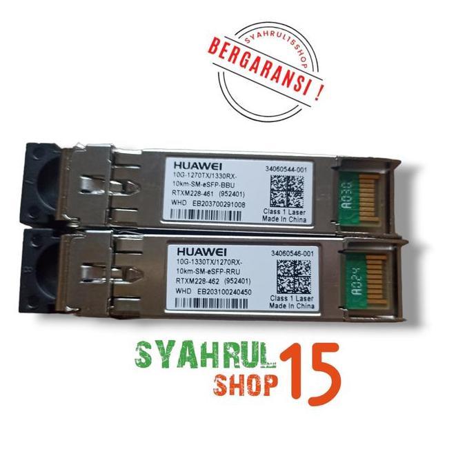SFP BIDI HUAWEI 10G 1270/1330 10km SM (sepasang)