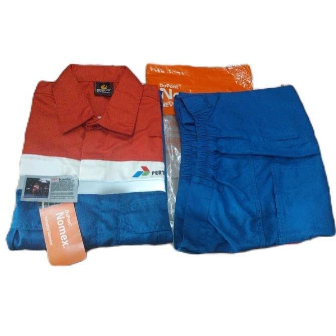 Coveroll Setelan Nomex Dupont Pertamina Wearpack Two piece