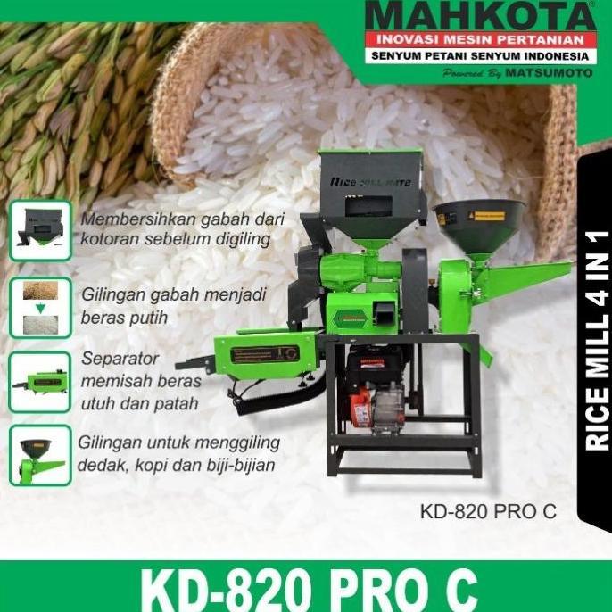 Mesin Giling Padi Mahkota KD820Pro C 4in1 KD 820 Pro C Siap Pakai 4 1