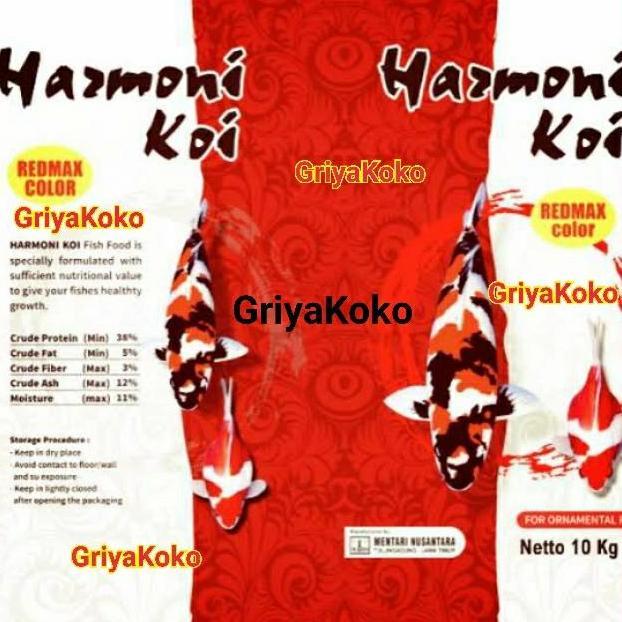 Harmoni Koi Redmax Color/pakan koi harmoni koi redmax color 10kg 5mm