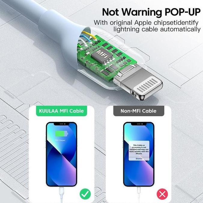 KUULAA KL-X58 MFI USB to iPhone Lightning Soft e Cable 1M