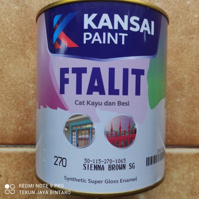 Terjangkau Cat Ftalit 270 Sienna Brown Sg 1Kg Cat Kayu Besi Solvent Semi Gloss
