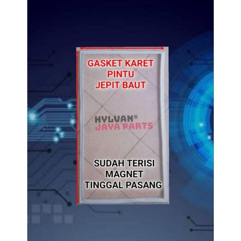 Ready GASKET KARET PINTU KULKAS POLYTRON PR - 211 JEPIT BAUT 50 X 83.5 Cm