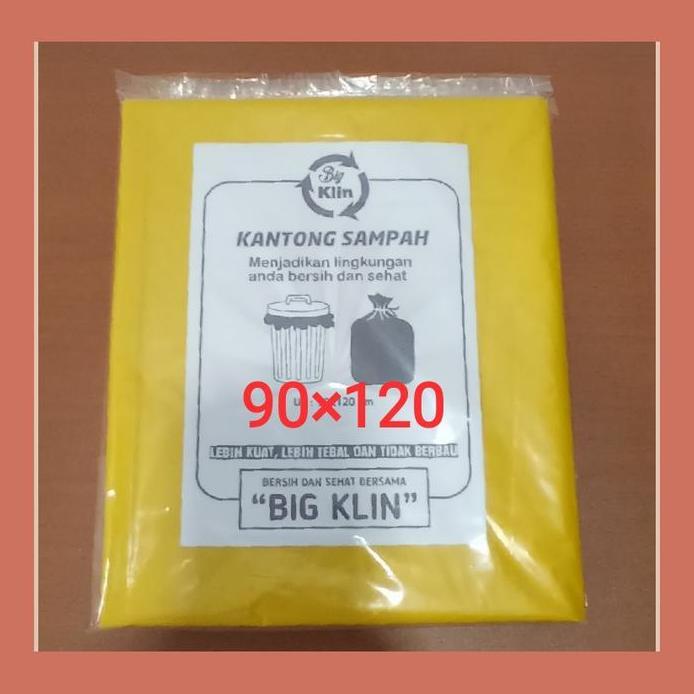 Ready kantong plastik sampah besar 90120 plastik medis kuning 12 pcs