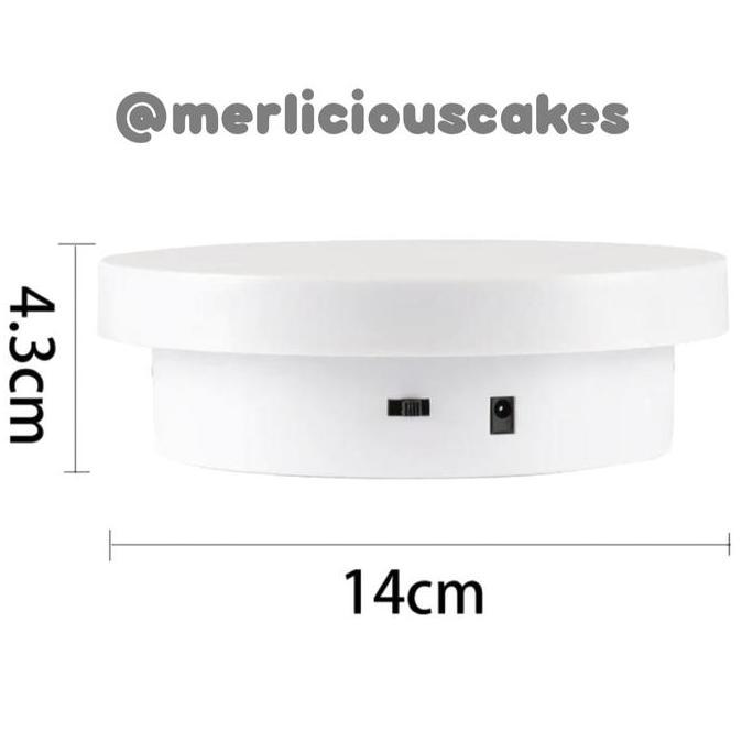 HARGA DISC - 14 Cm Wireless or Plug In Cake Rotating Machine Mesin Putar Kue Carousel Cake Rotary Ma
