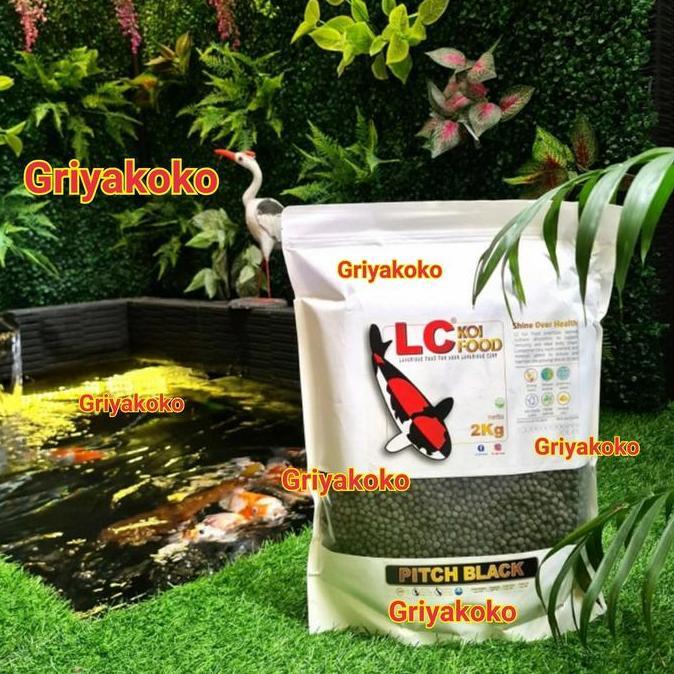 GriyaKoko LC Koi Food Pitch Black 2kg/LC Pakan Ikan Koi Pitch Black