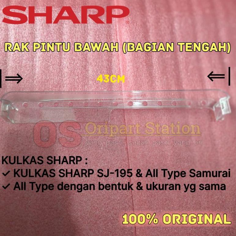 Ready RAK PINTU BAWAH KECIL KULKAS SHARP 2 PINTU ORIGINAL