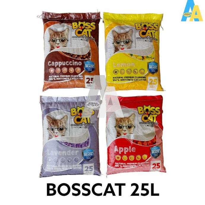 BOSS CAT 25 Liter Pasir Kucing Cat Littre Pasir Gumpal Wangi