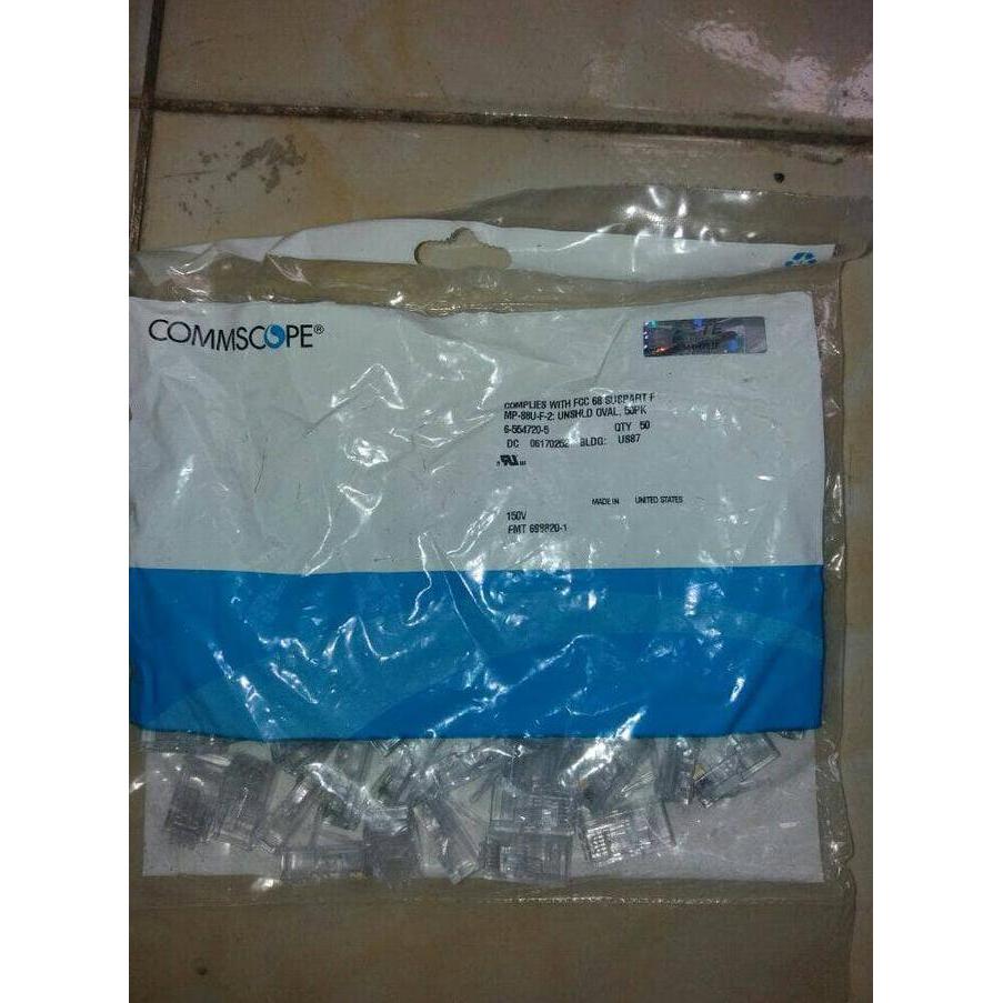 HARGA DISC - Amp rj45 connector cat.5e / konektor