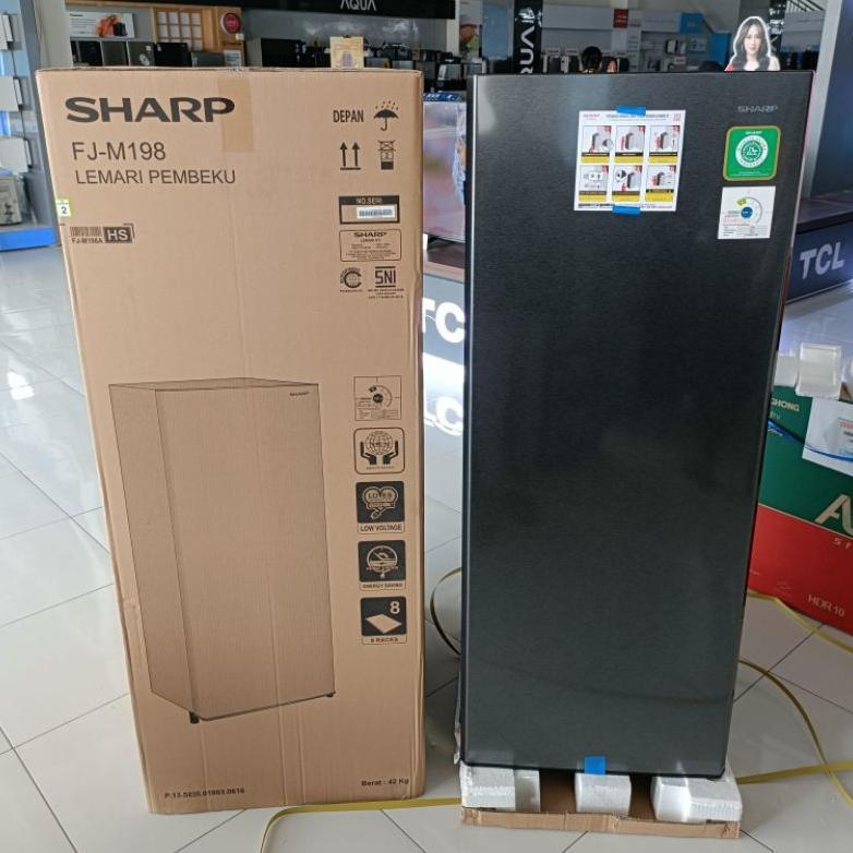 Ready Freezer SHARP FJ-M198A HS freezer es batu 8 rak New 