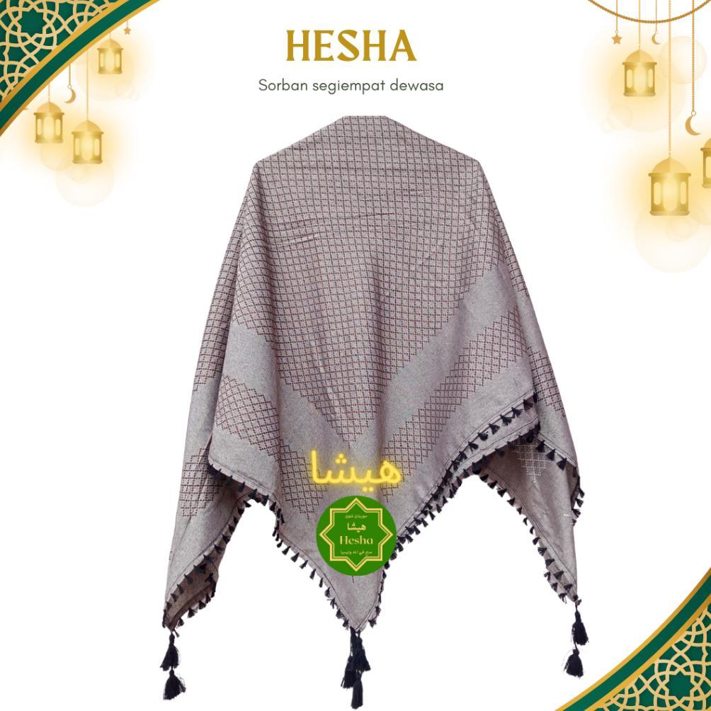 ORIGINAL BEST SELLER  HESHA SURBAN SORBAN PUTIH PERSEGI EMPAT KUNCIR
