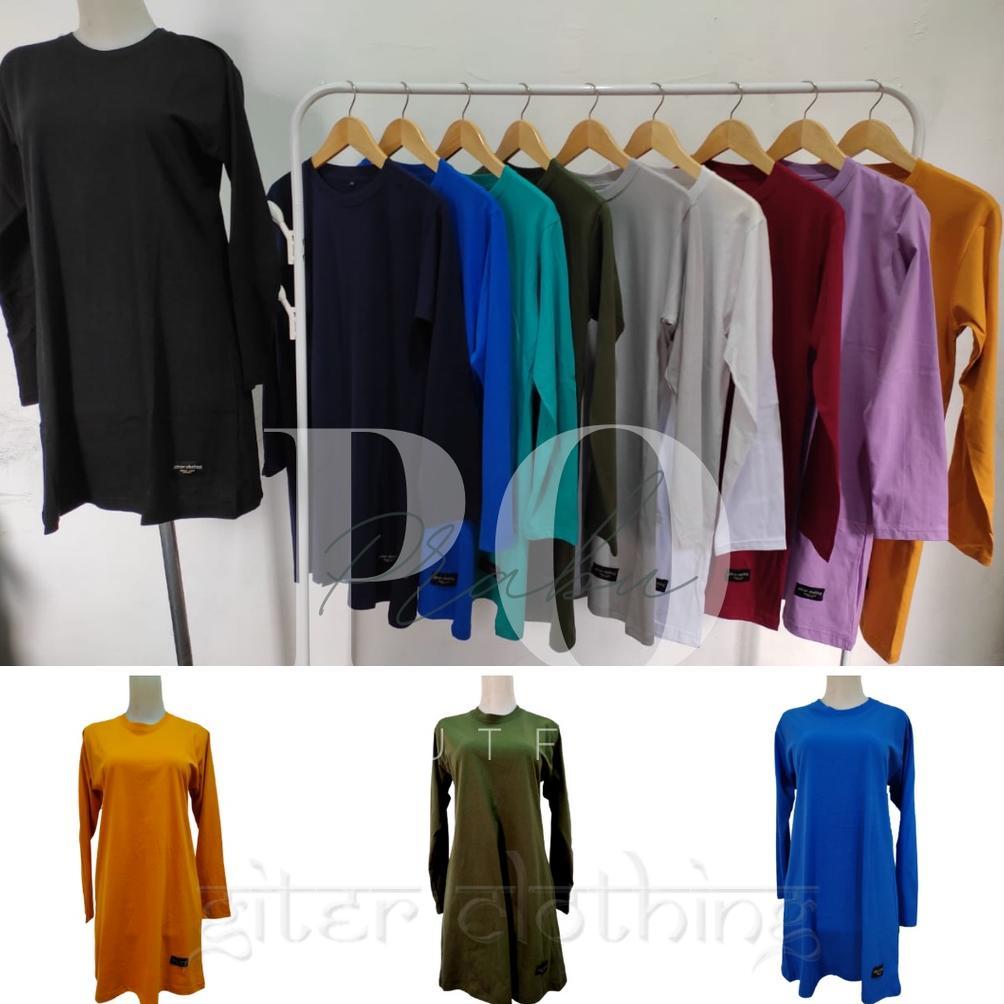 ORIGINAL prabu outfit - biru benhur - kaos tunik wanita tangan panjang oversize bahan katun combed 2